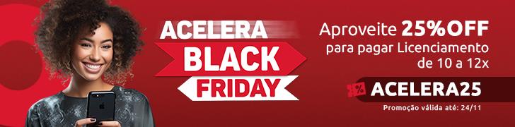 banner de blog anunciando a campanha Acelera Black Friday que oferece 25% de desconto nas taxas de 10 a 12 vezes no cartão | DOK